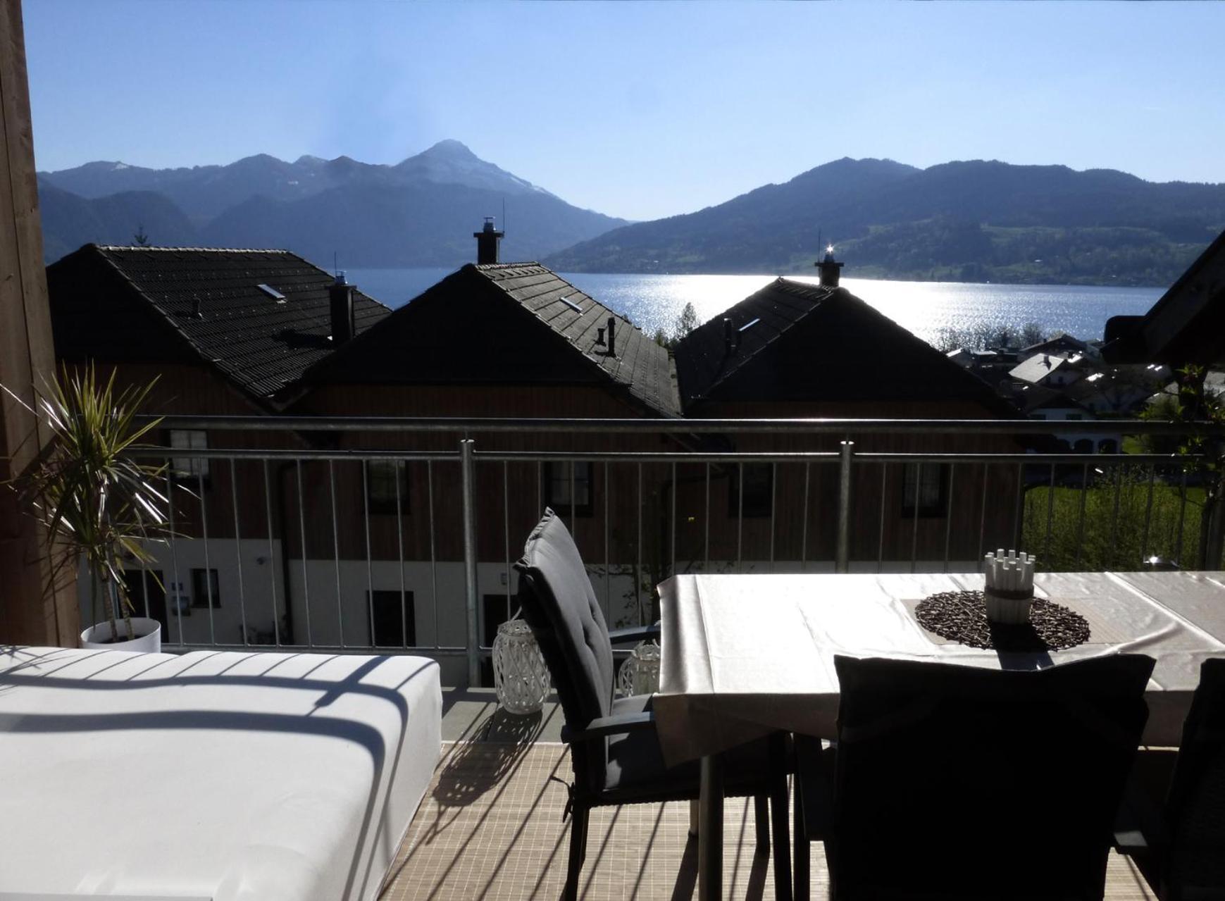 Fewo Atterseeperle - 80M2 Mit See- Und Gebirgsblick 阿特湖畔施泰因巴赫 外观 照片